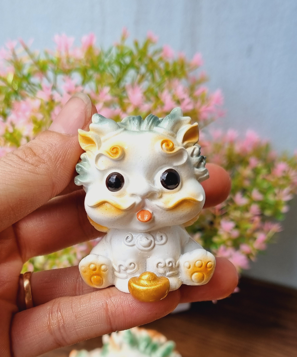 [HCM](Chọn mẫu) Bộ tượng Kỳ Lân màu trắng