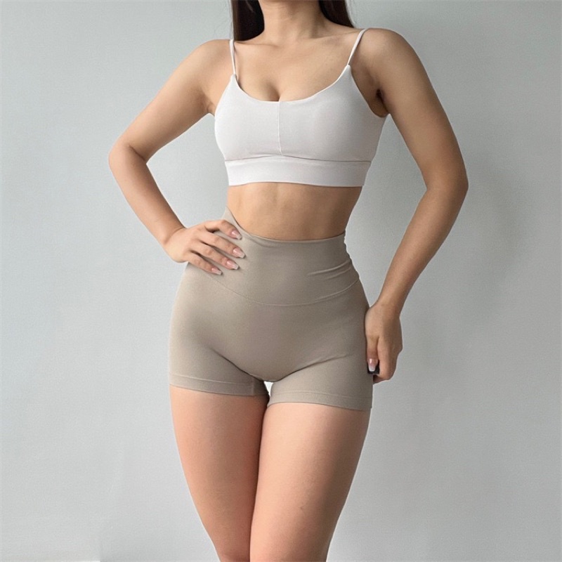 Quần short,quần đùi thể thao nữ lưng cao chất poly cao cấp (13 màu)
