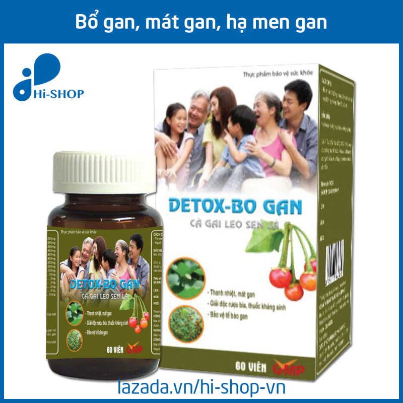 Viên uống Detox Bổ Gan giải độc gan, thanh nhiệt mát gan, tăng cường chức năng gan - Hộp 60 viên