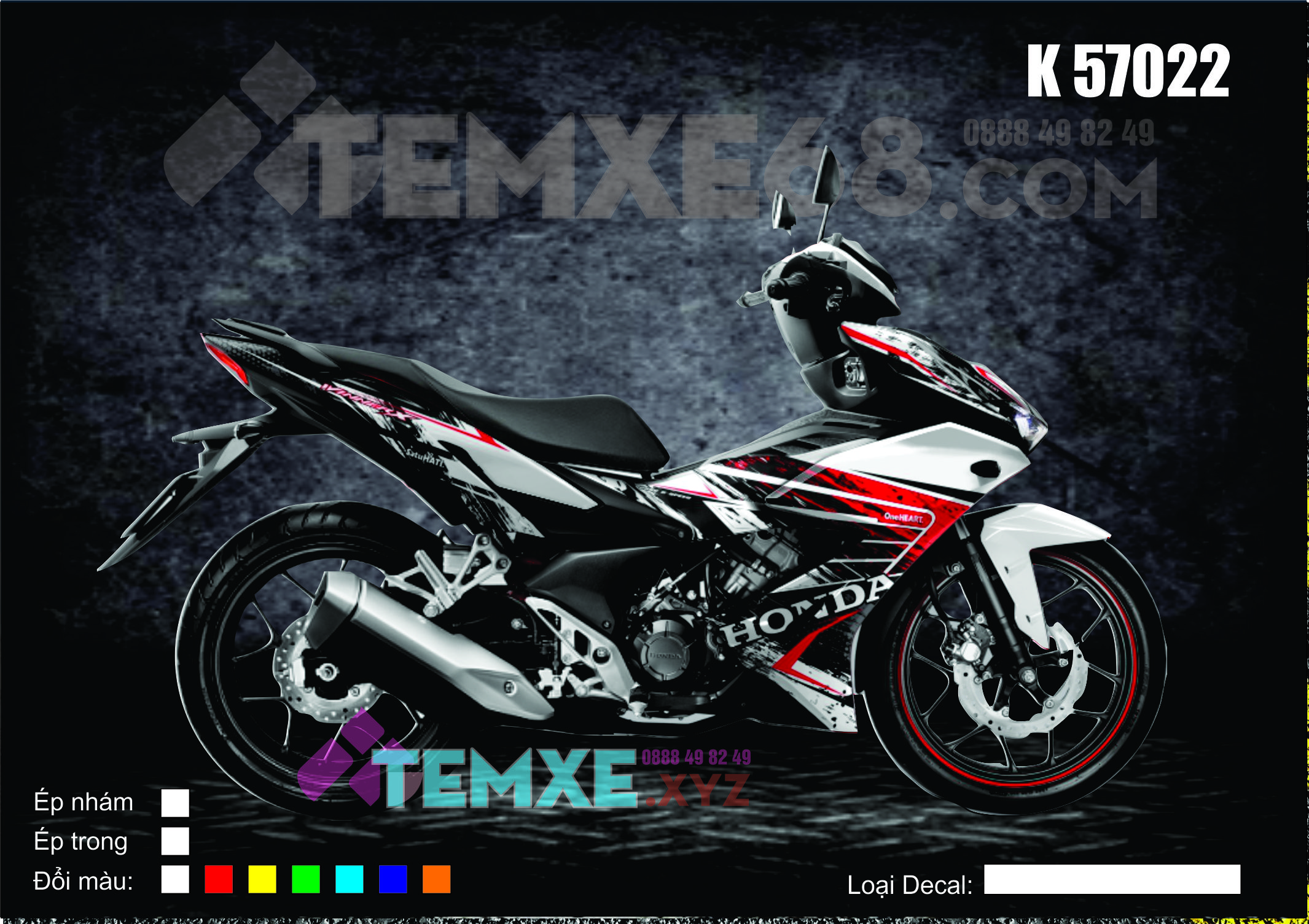 Tem trùm Winner X Trắng đen đỏ
