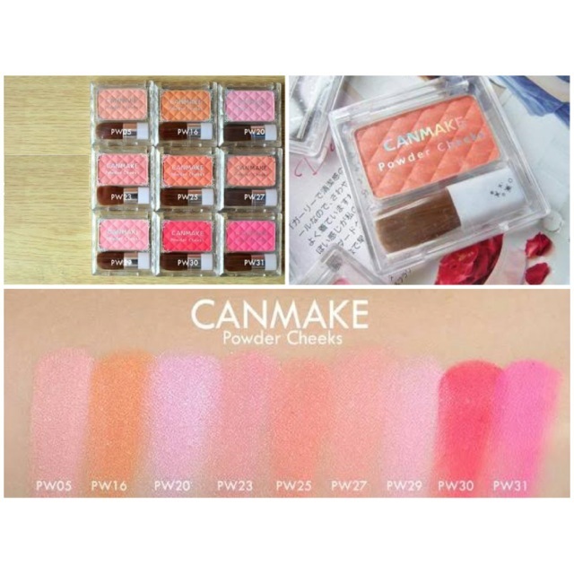 Phấn má Canmake Powder Cheeks PW34 3.2g (Hồng cam)