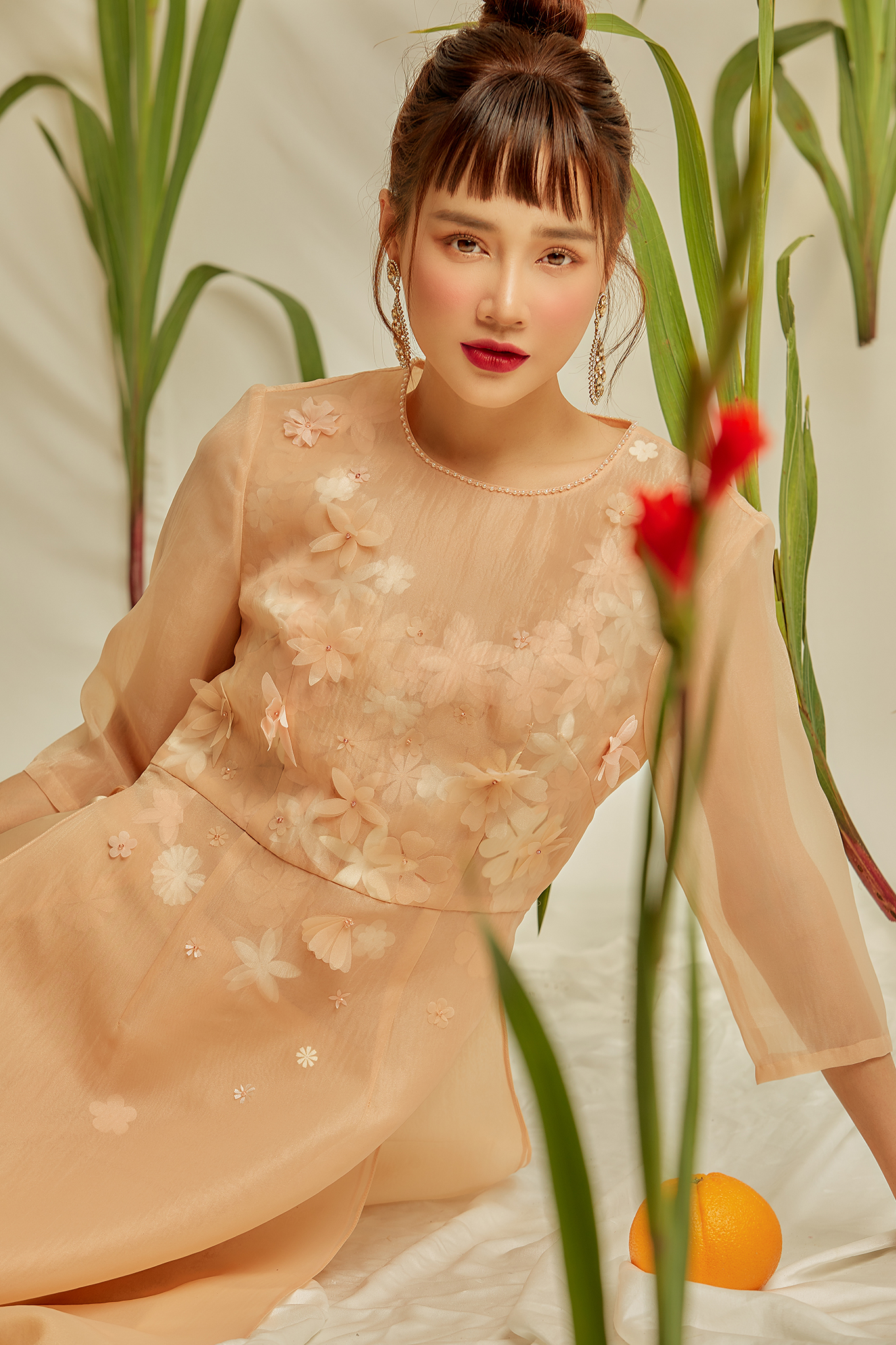 Áo dài cách tân Eva de Eva 21SADE010C