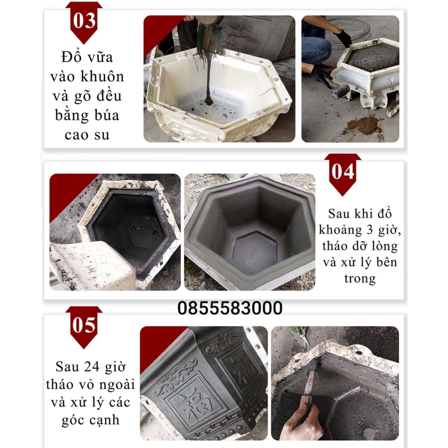 Khuôn đúc chậu cảnh . (Voi lớn 45cm)
