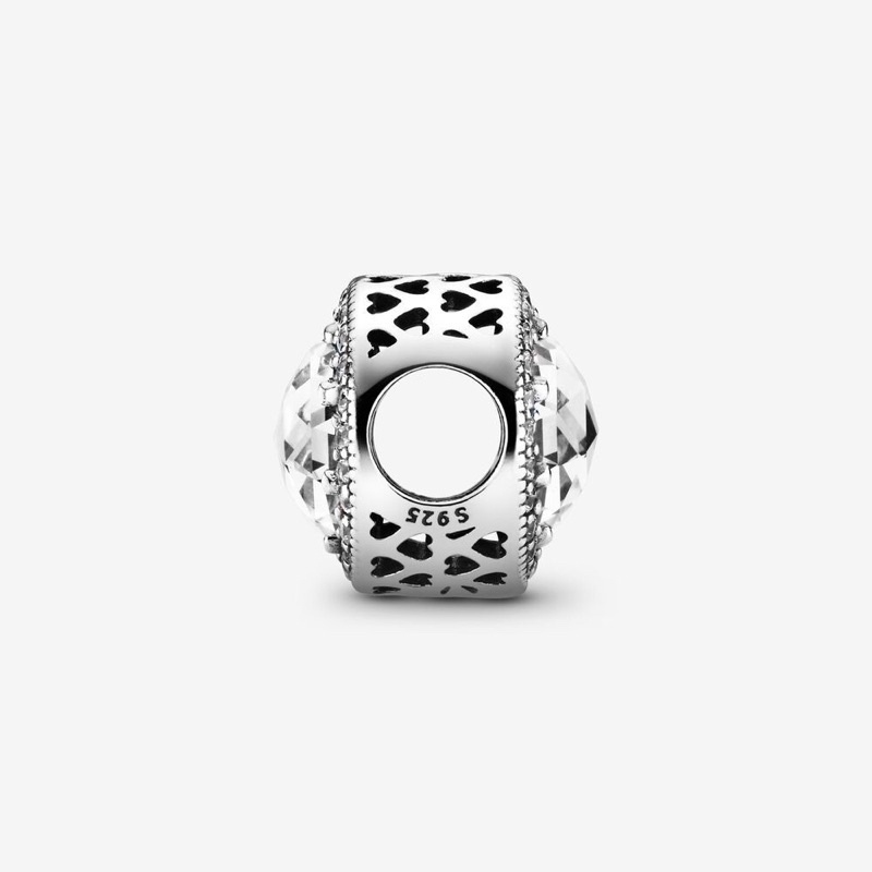 [Hạt charm bạc 925] [Hạt charm pandora] Hạt charm đính đá kiểu Pandora cao cấp YAC10
