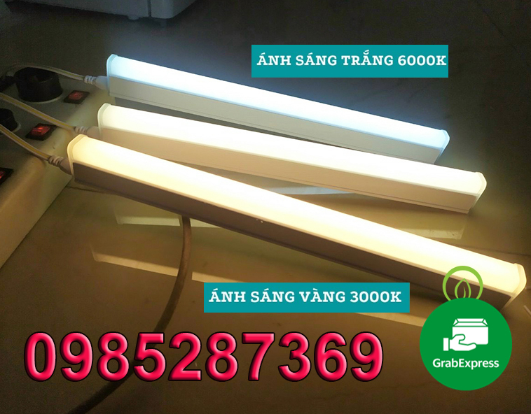 Đèn LED neon Tuýp quay tiktok LED thanh nhiều màu T5 Liền Máng Dài 30/60/90/120 cm, Màu Xanh lá, xanh dương, hồng, đỏ