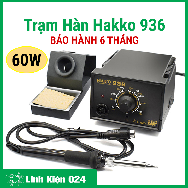 Trạm hàn hakko 936 220v - 60w điều chỉnh nhiệt độ, máy hàn bảo hành 6 tháng