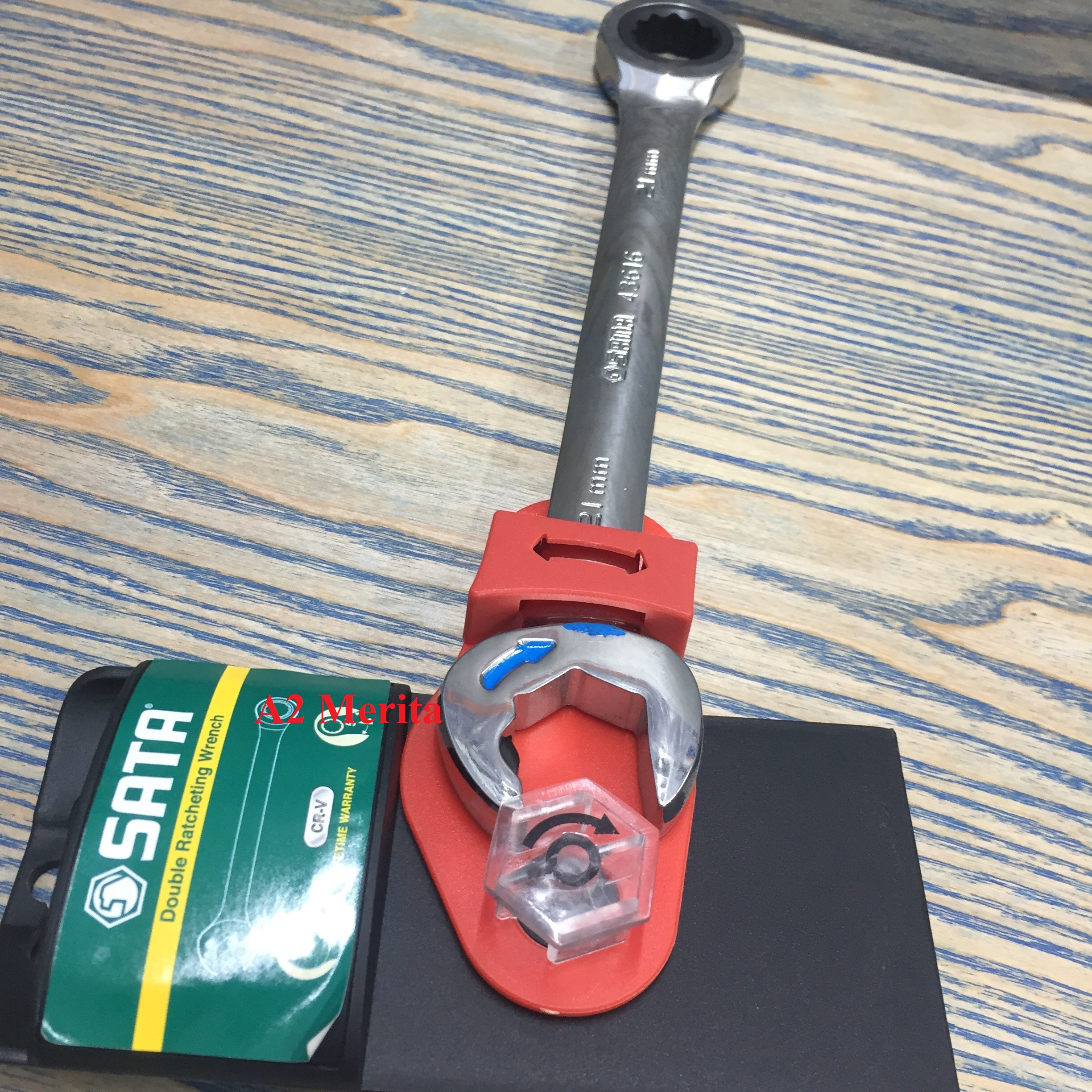 Cờ lê vòng miệng tự động 21mm Sata 43616