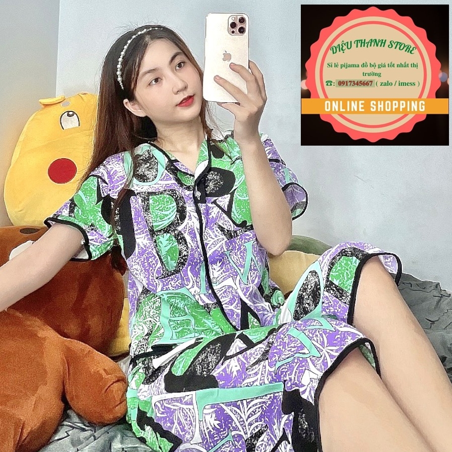 ĐỒ BỘ NỮ Pijama LỬNG LẬP THỂ CHẤT KATE LỤA SIÊU HOT FORM DƯỚI 58kg