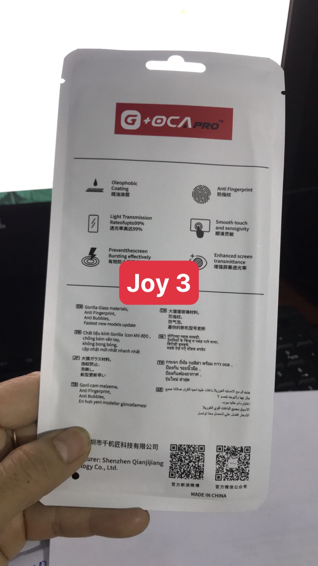 kính ép màn hình sãn keo Vsmart Joy 3
