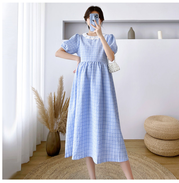[HCM]ĐẦM BẦU VÁY BẦU CÔNG SỞ  CA RÔ ,CỔ REN TRÒN