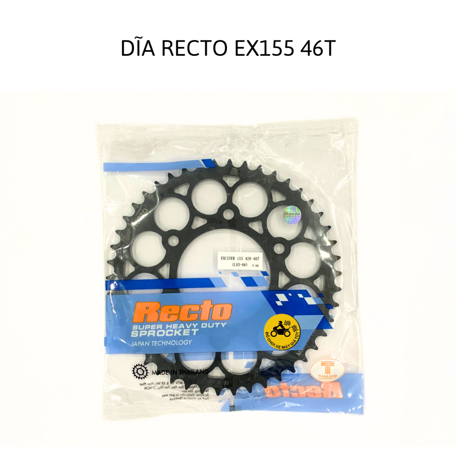 [HCM]DĨA TẢI RECTO THÁI CHO EXCITER 155 46T