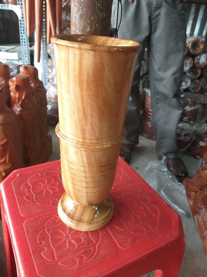 Ống đựng nhang gỗ gỏ cao 25cm