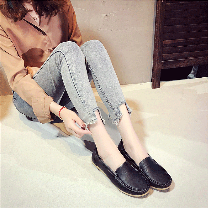 Giày Lười Nữ , Giày Mọi Nữ Da PU Cao Cấp Siêu Mềm Ôm Chân