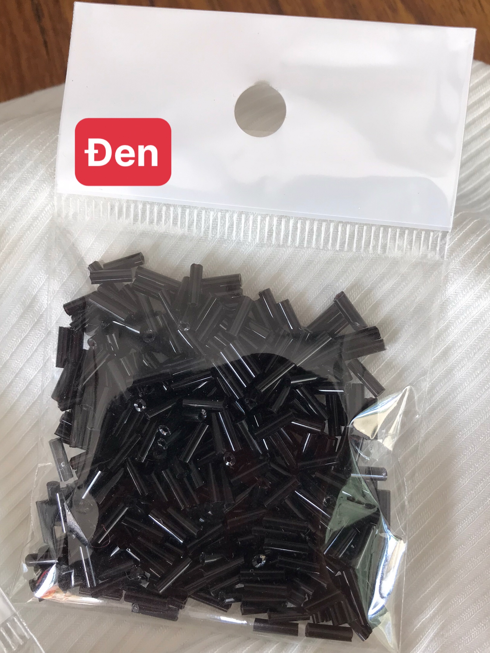 (20gr) Hạt cườm ống đính kết trang trí nhiều màu