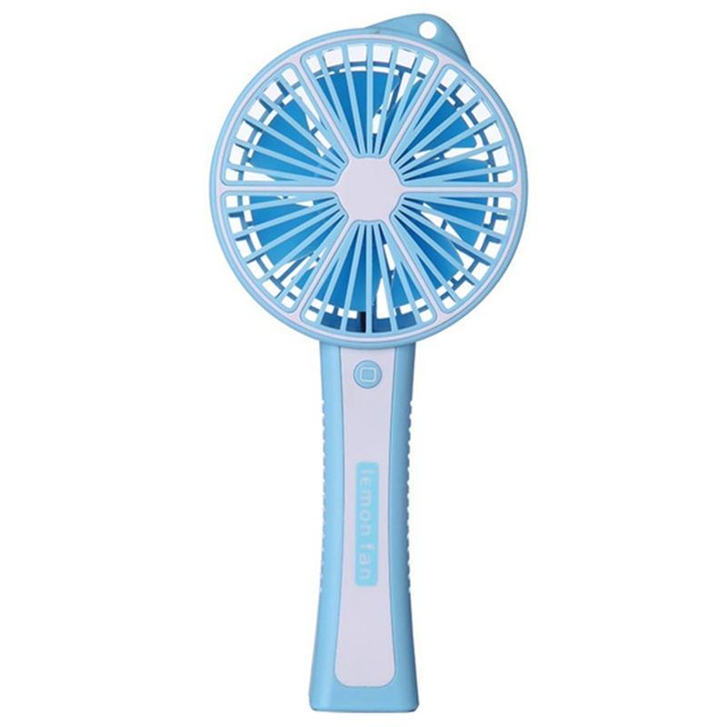 Mini Hand Held Fan,Portable Quiet Electric Cooling Fan With Usb Rechargeable Battery Operated For Home Travel Blue