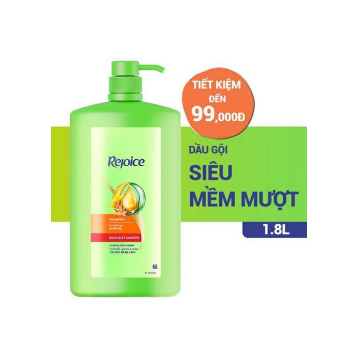 Dầu gội rejoice siêu mượt chai 1.8kg