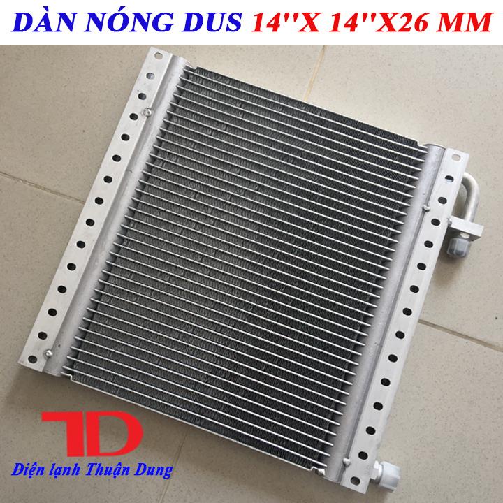 Dàn nóng dus 14x14 inch 36x36 cm dày 26 mm, dàn nóng điều hòa ô tô - điện lạnh thuận dung