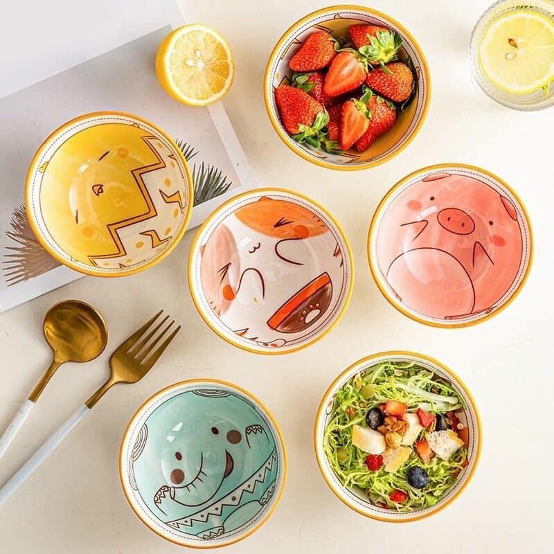 Chén Bát Sứ Hình Thú Dễ Thương Size Lớn