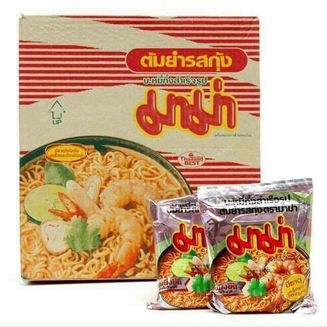 Thùng 30 gói mì tôm Mama thịt bằm Thái Lan ăn là nghiền