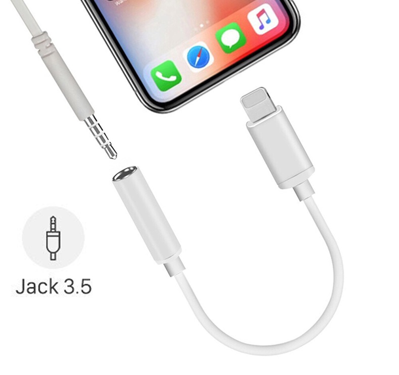 Cáp chuyển đổi sang cổng Audio 3.5 cho Iphone 7, 7 plus, 8, 8 plus