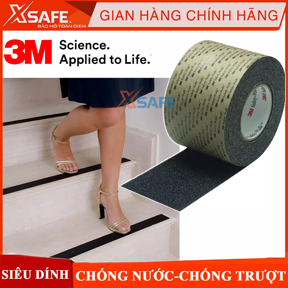 Tape glue slip-resistant 3m 610, tape adhesive sandpaper slip-resistant stair composed by the grain mineral smooth, waterproof, withstands heavy loads,-[genuine] [xsafe]