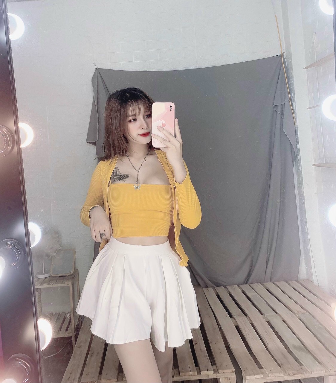 Set 2 Món Áo Khoác Và Áo Ống Cardigan