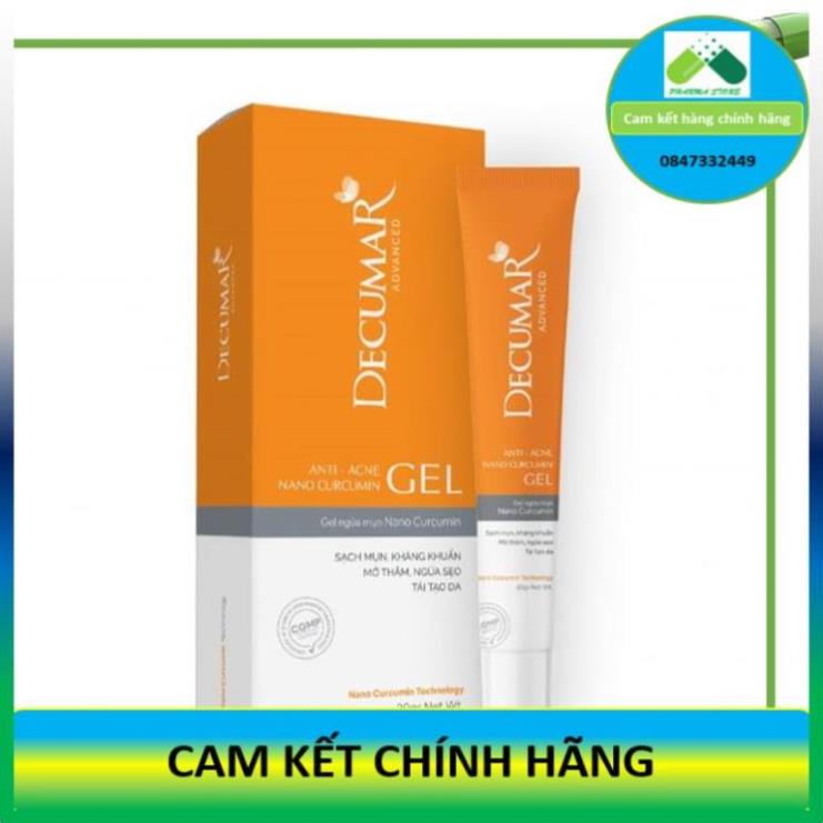 [NEW_Decumar Advanced] Gel ngừa mụn Nano curcumin (Tuýp 20g) [Decuma/ advance/ new/ kem nghệ]
