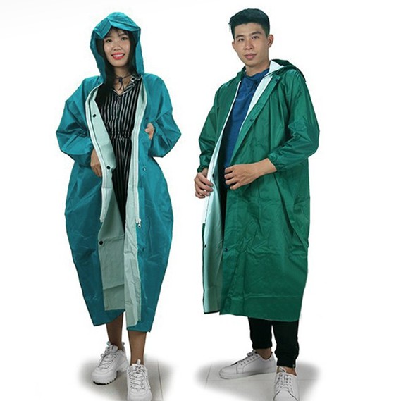 [HCM]Áo mưa vải dù vảy cá có dây kéo và nút gài Kara - Hàng Việt Nam chất lượng cao