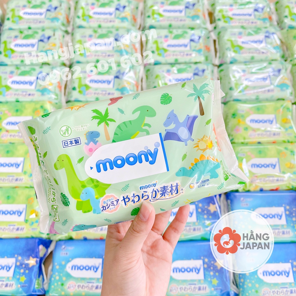 Khăn giấy ướt MOONY mẫu mới (76 TỜ) - Nhật Bản