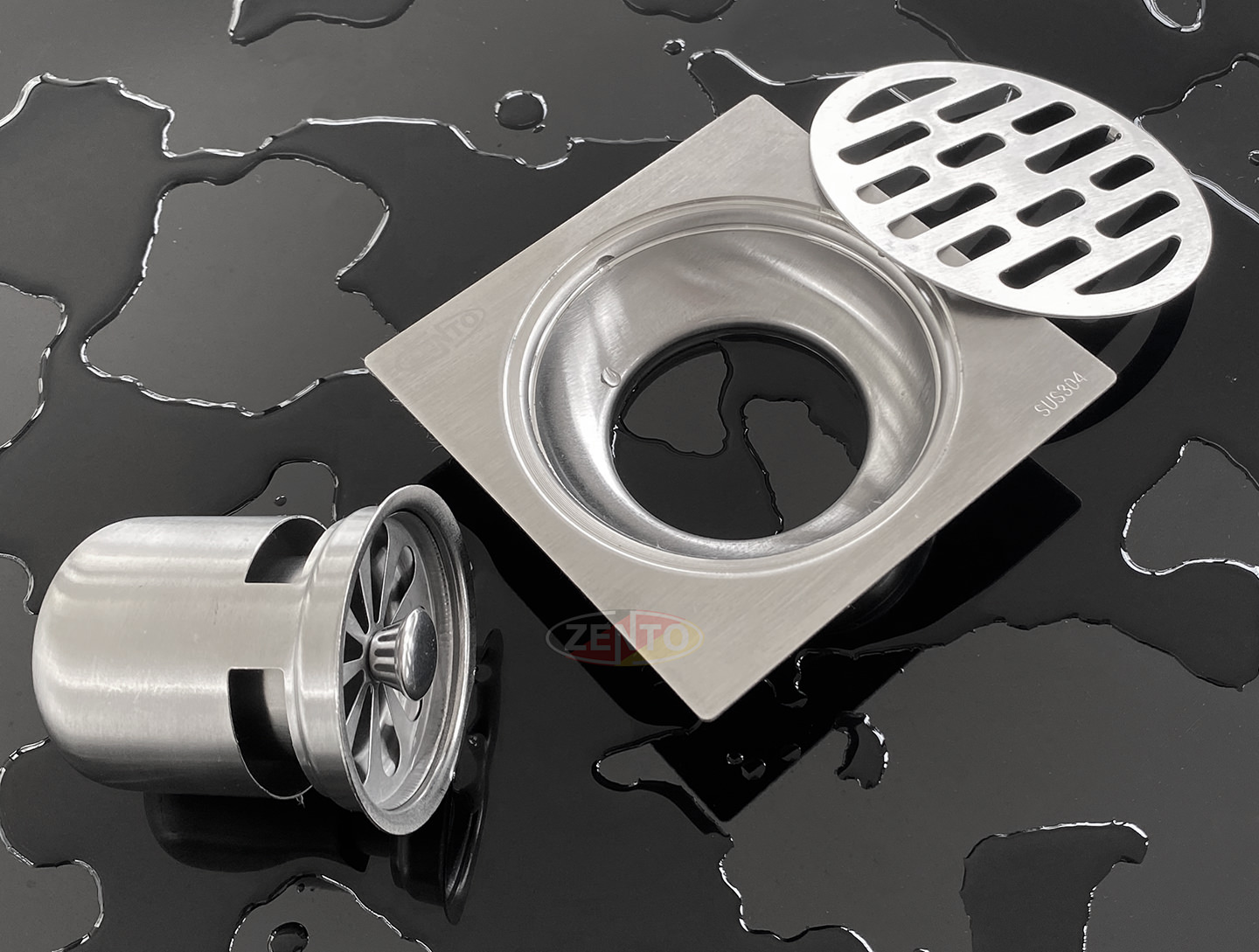 Phễu thoát sàn chống mùi inox TS125-304-2U
