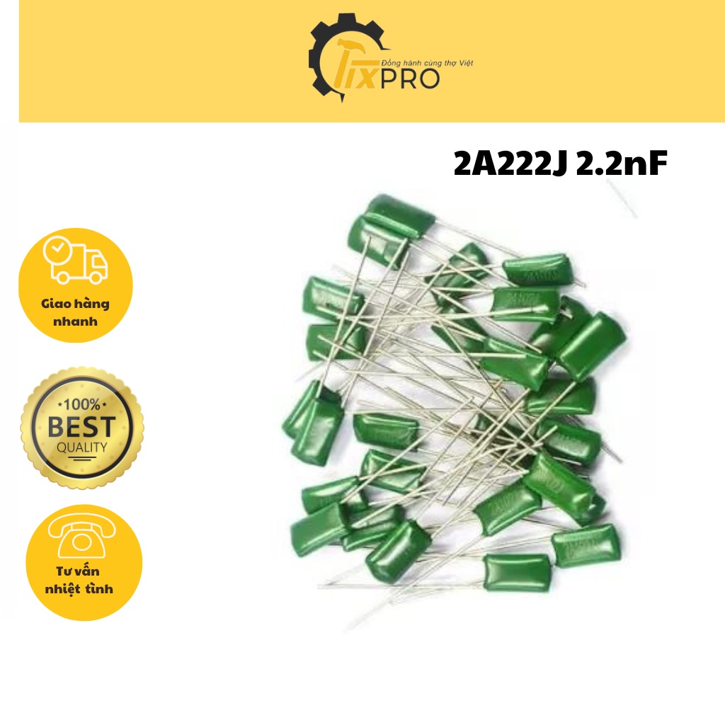 Tụ mica 2A222J 2.2nF 100V ( 10 chiếc )