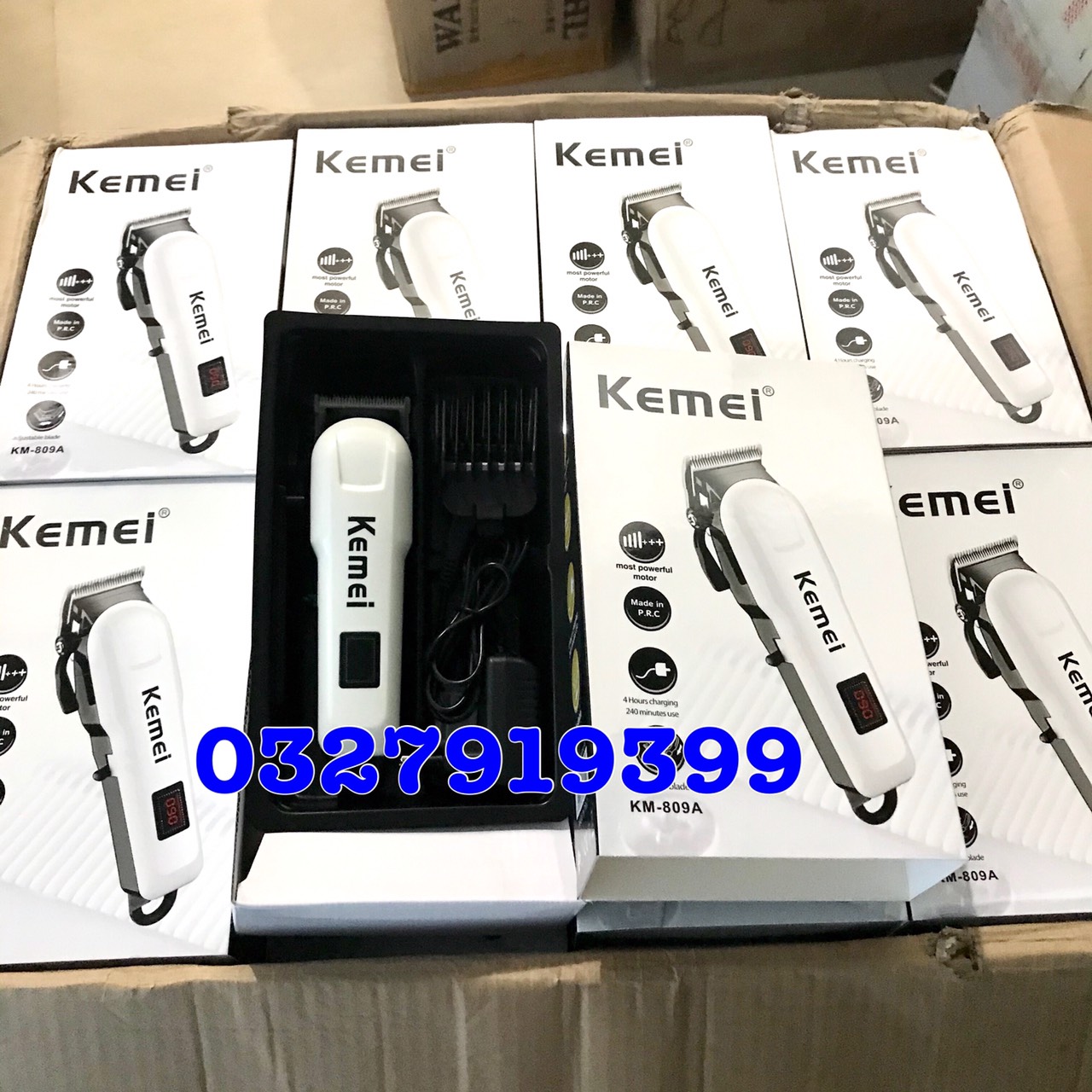 Kemei Premium Trimmer 809A - Trimmer 8000 Rpm Lithium-Ion Battery 2000Mah Lcd Screen Displays Battery Quantity