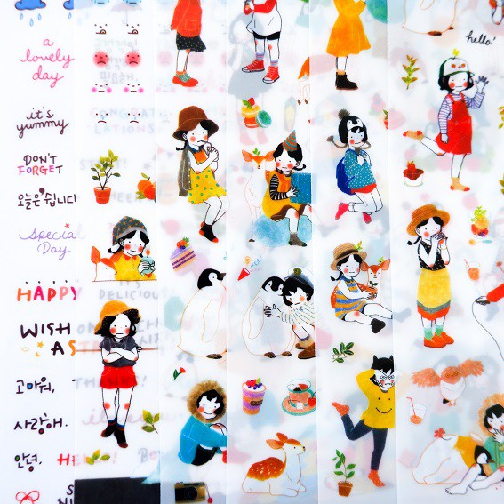 [HCM]Bộ 6 tấm sticker trang trí Heeda