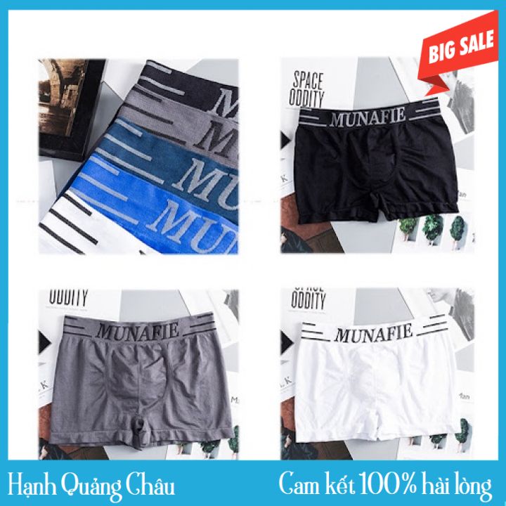 Set 5 quần sịp nam, quần lót đùi nam boxer - quần lót đùi nam cao cấp free size dưới 75kg