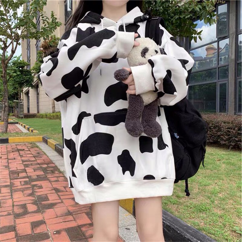 ÁO KHOÁC HOOODIE NAM NỮ IN HÌNH 3D BÒ SỮA SIÊU HOT TREND FORM CHUẨN THỜI TRANG