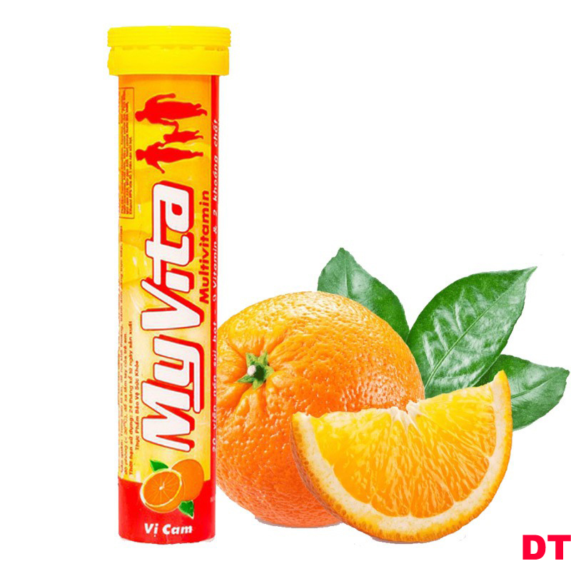 Viên C sủi [ Myvita ] vitamin C vị cam, vị Chanh tuýp 20 viên - Bổ sung vitamin C tăng đề kháng giúp tăng cường sức khỏe cao cấp