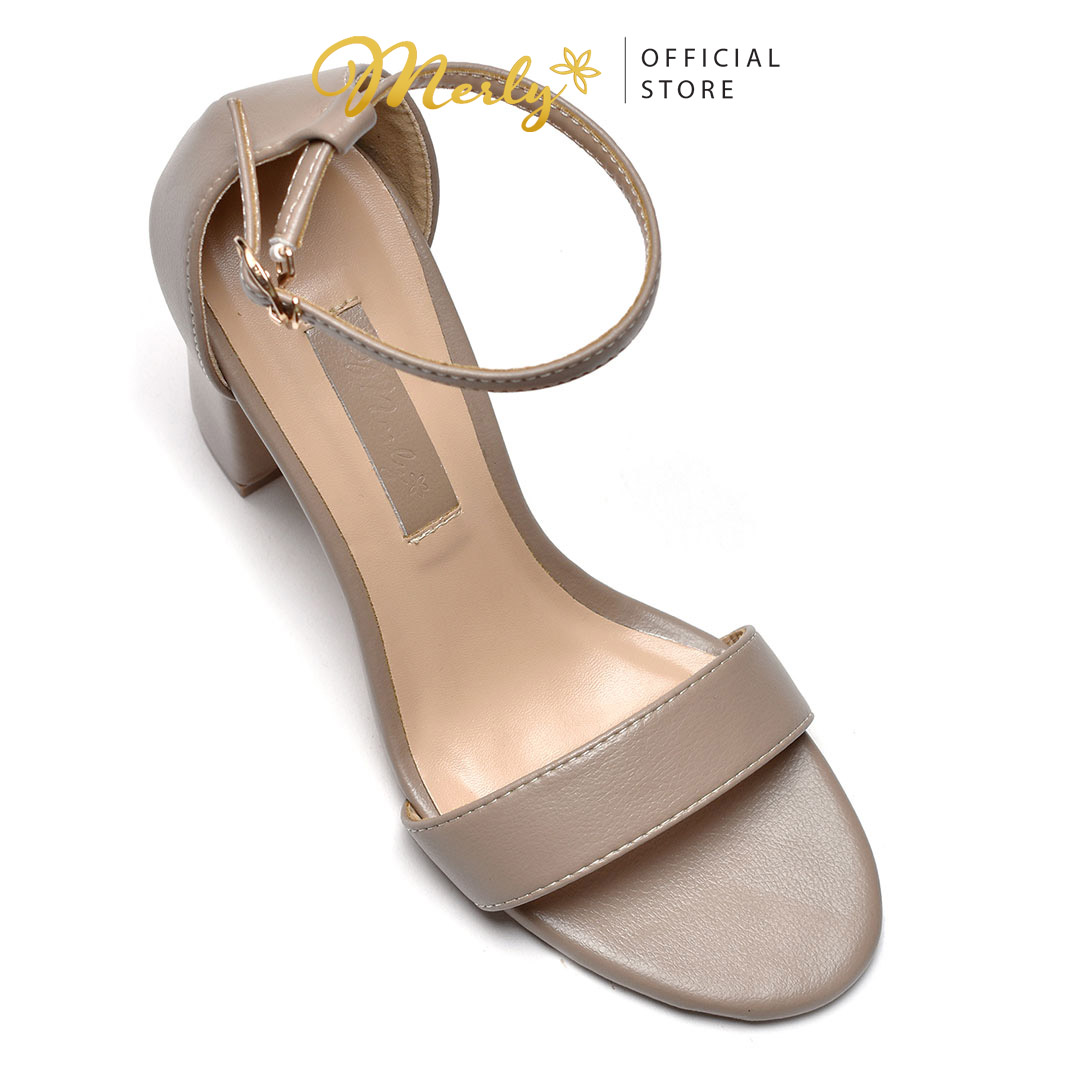 Giày Sandal Cao Gót Microfiber Merly 1134, Sandal Nữ Big Size