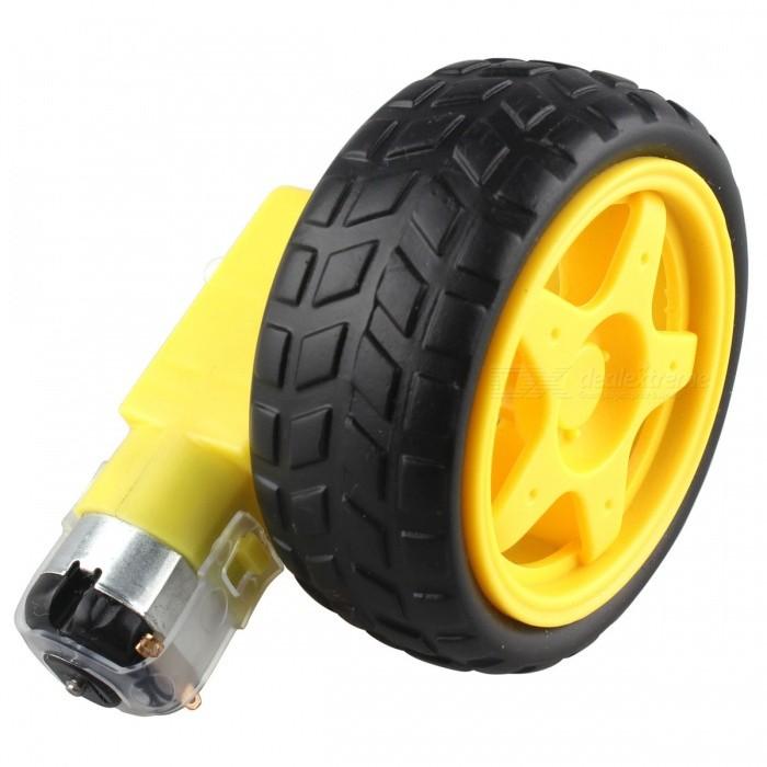 Combo Động Cơ Giảm Tốc Vàng 3V-9V + Bánh Xe