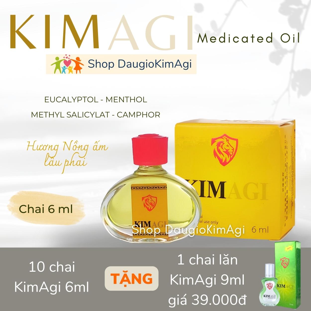 Dầu gió KimAgi chai 6ml kèm Tặng phẩm