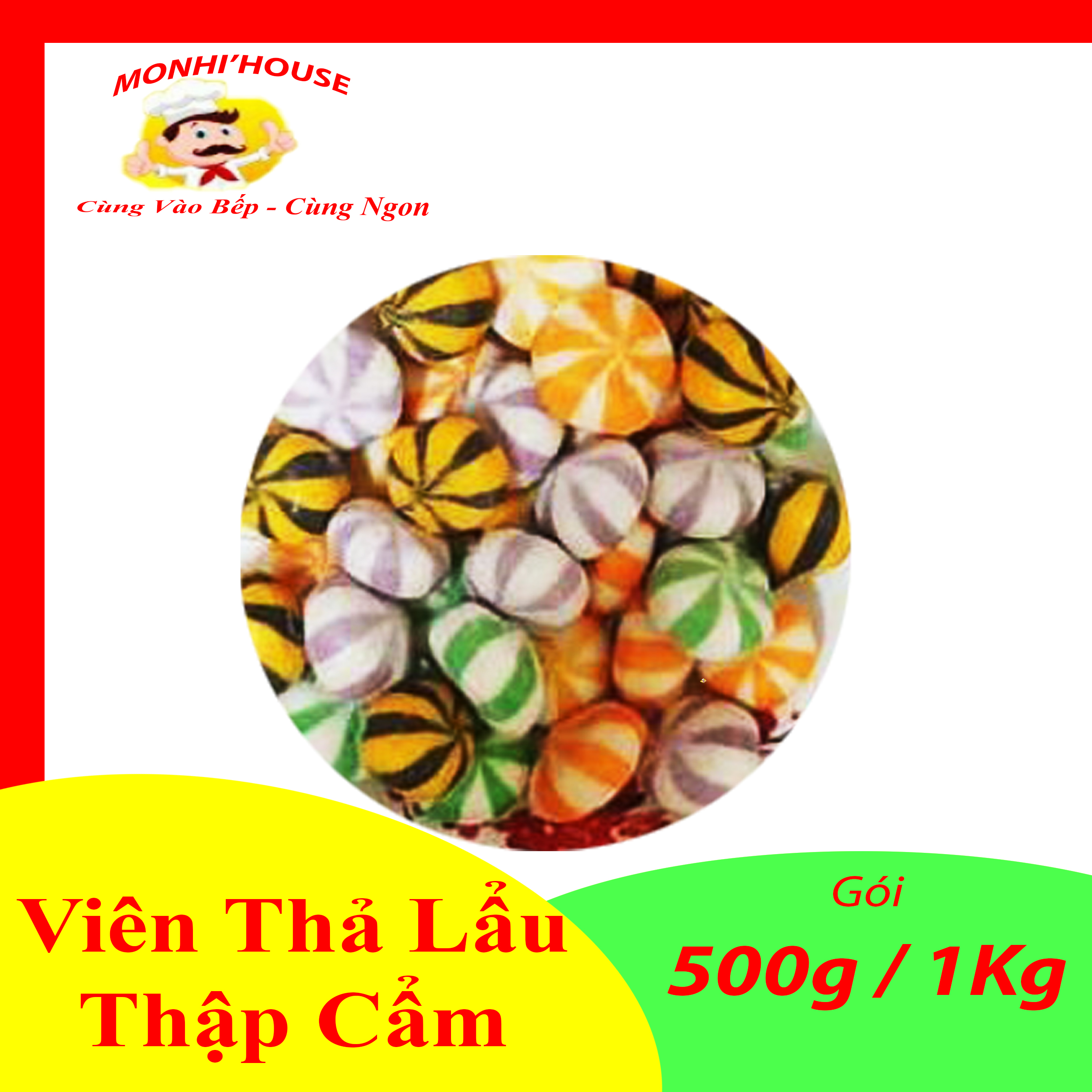 500g bánh bao thả lẩu Lacusina thơm ngon thập cẩm