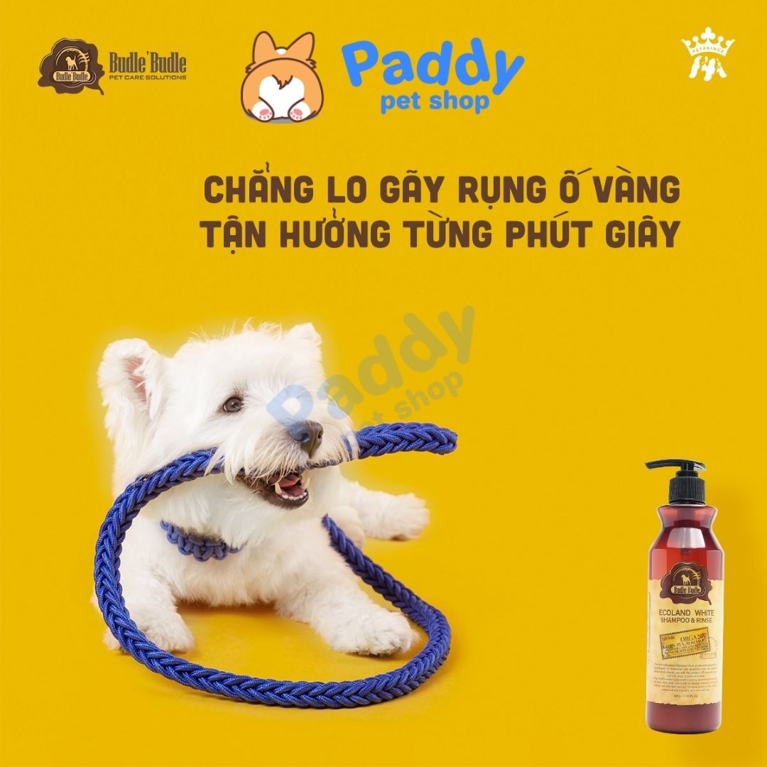 Sữa Tắm Chó Lông Trắng Budle Ecoland White 500g