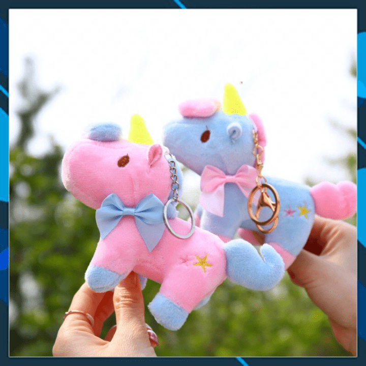 Móc khoá unicorn bông (2 màu)