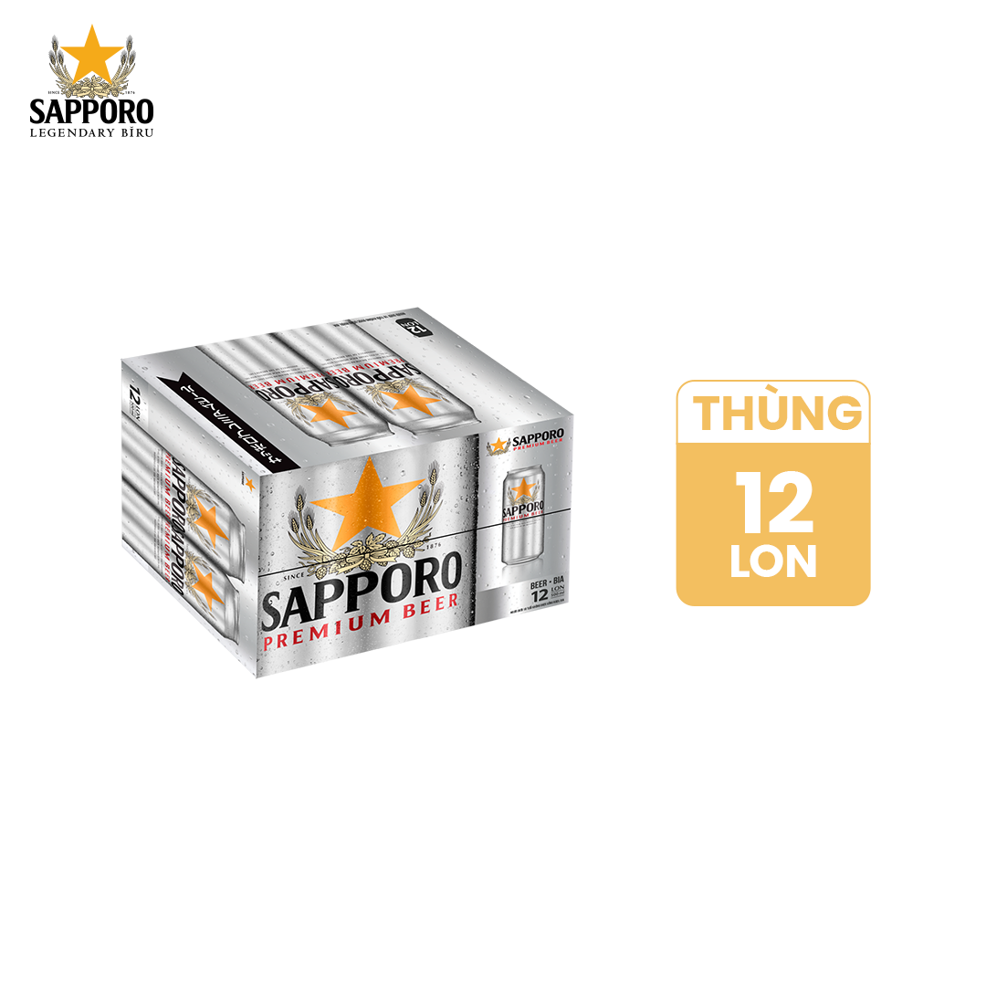 Combo 02 thùng Sapporo Premium 12 lon - 500ml