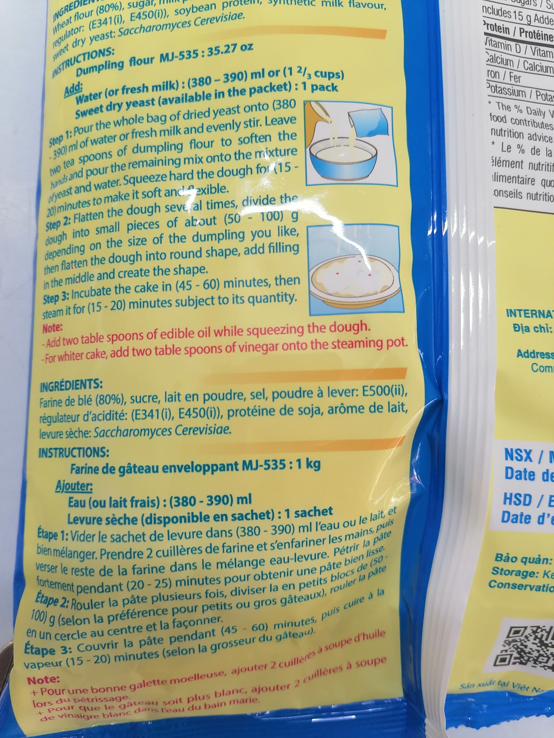 [Gói 1 Kg] BỘT LÀM BÁNH BAO [VN] MIKKO Dumpling Flour (halal) (btn-hk)