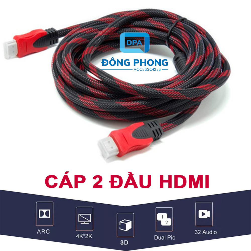 Cáp 2 Đầu HDMI Chống Nhiễu Bọc Dây Dù