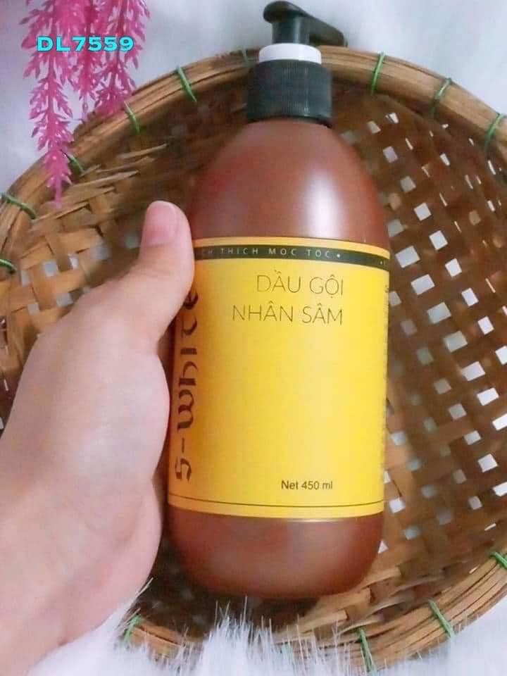 [ẢNH THẬT] DẦU GỘI NHÂN SÂM ĐÀO SWHITE 450ML