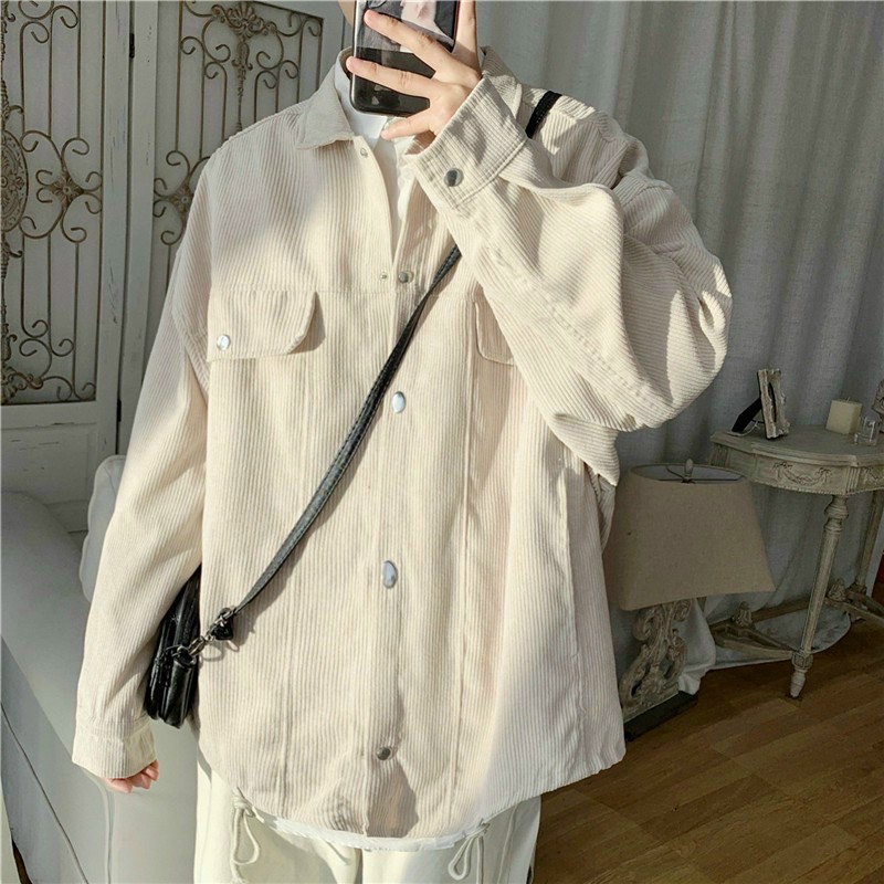 Áo Khoác Nhung Cổ Sơ Mi Thiết Kế Thời Trang Dễ Thương Phối Túi Hộp Mẫu Hot Trend. TP