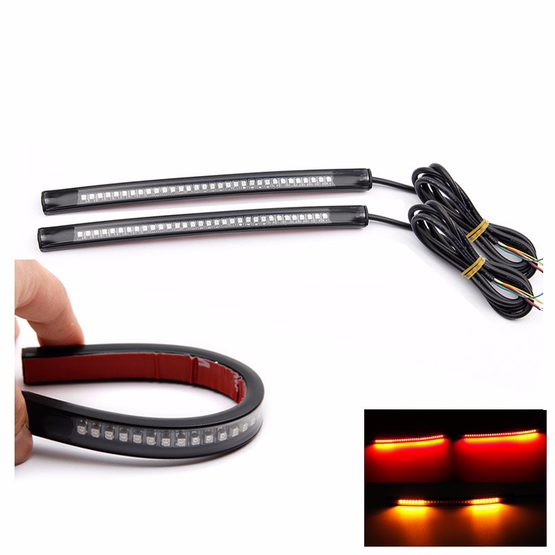 [HCM]Dây led phanh xi nhan 3 in 1 độ đèn đuôi mô tô cafe tracker