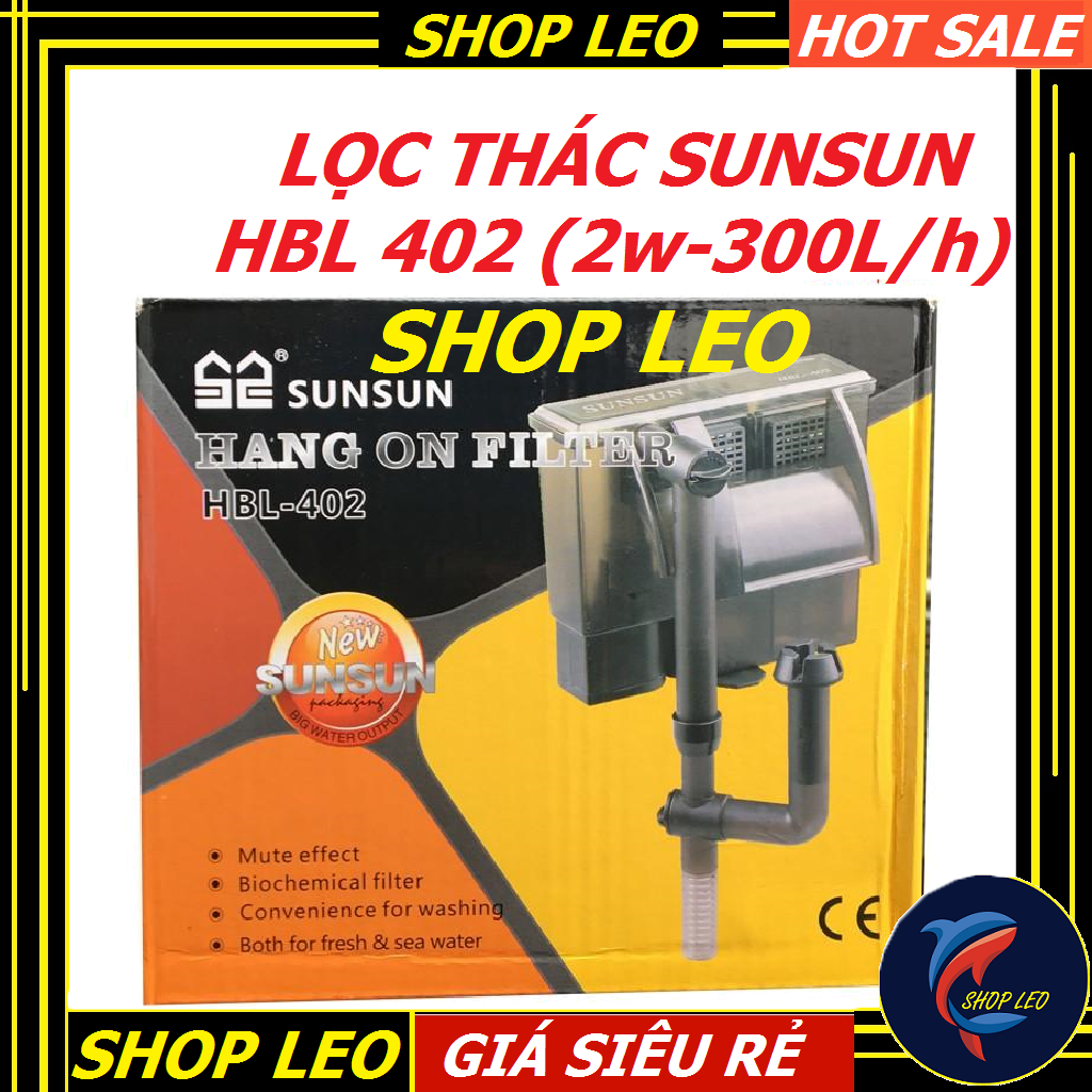 Lọc thác sunsun hbl 402 - lọc thác giá rẻ - mày lọc treo cho bể thủy sinh - phụ kiện cá cảnh - shopleo