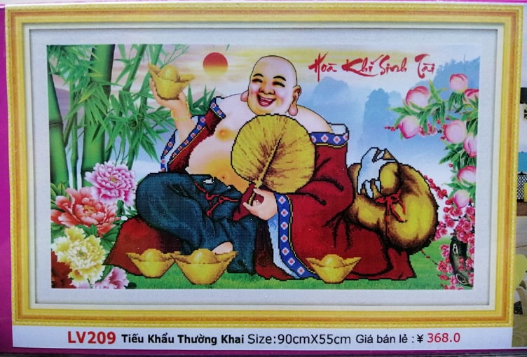 Tranh đính đá phật di lặc lv209